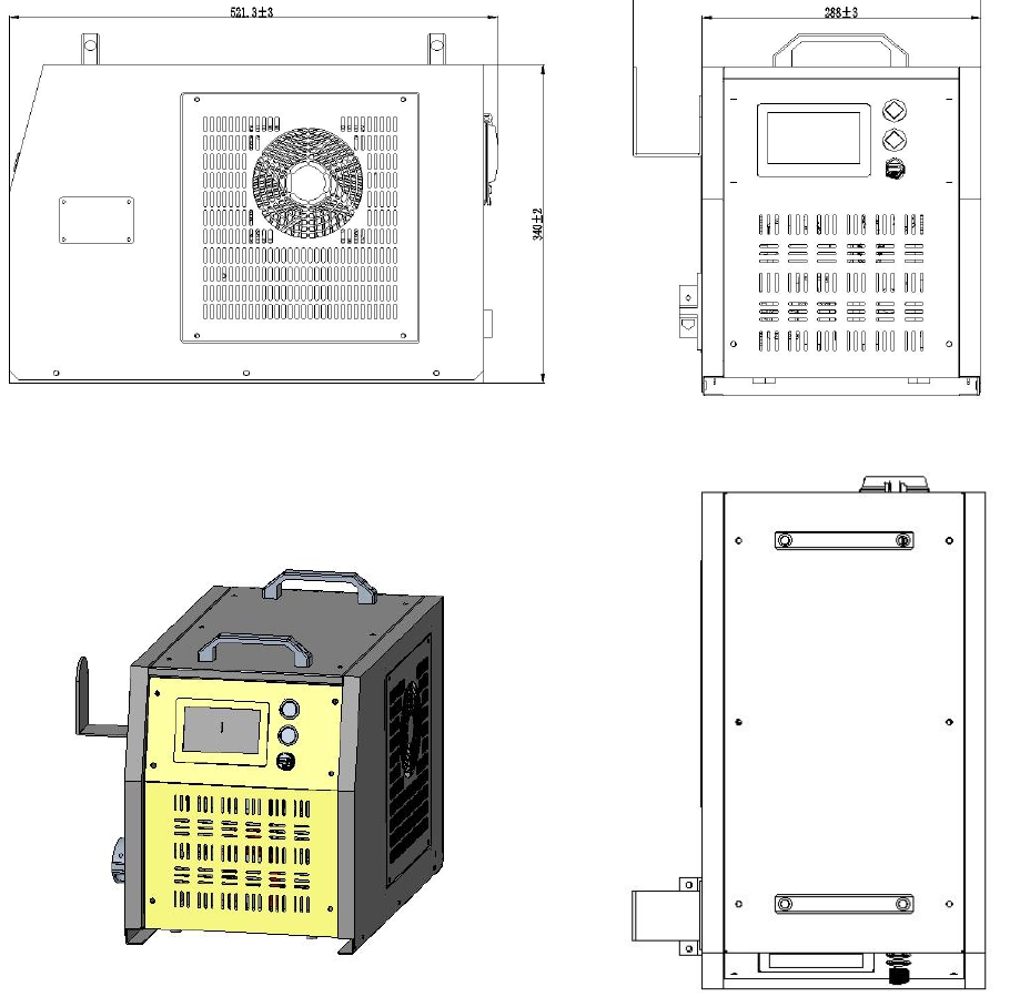 Cargador externo de alta protección del IP 67 de 20KW para la carretilla elevadora 150V120A